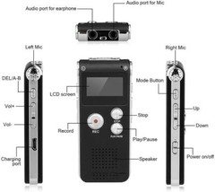 32G Paranormal Ghost Hunting Equipment Digital EVP Voice Activated Recorder Grey