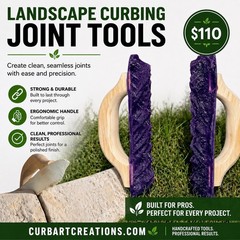 Landscape Curbing Joint/ Grout Tool 2pc