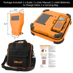 Elitech LMC-300 Electronic Freon Refrigerant Scale 220LB/100KG HVAC Scale w/Case