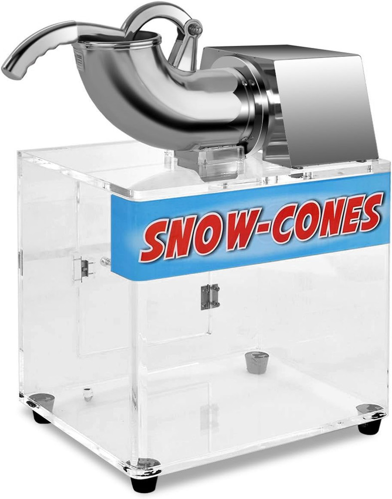 Costzon Commercial Snow Cone Machine, 440Lbs/H Stainless Steel Ice Shaver with D