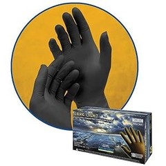 D678 Dark Light 9 mil Nitrile Powder Ex Gloves (Bla,