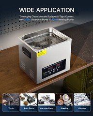 10L Ultrasonic Cleaner 30min Timer 300W Heater Digital Control Panel 300W Heater