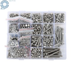 1640PCS M4 M6 M5 Bolts and Nuts Assortment Kit Grade 8.8 Alloy Steel Hex Screws
