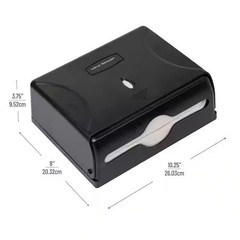 Wall Mounted Black Paper Towel Tri-Fold Towel Dispenser With Easy Installation