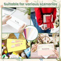 Colorful #10 Business Envelopes 4-1/8 x 9-1/2 inch (200 Pcs), Multicolored
