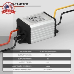DROK 12v to 3.7v Buck Converter, DC 8-35V to 3.7V 3A 11W Voltage Regulator Board