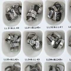 Dental orthodontic 108 sets 1st bands with U/3 L/2 buccal tube roth 022 31#-44#