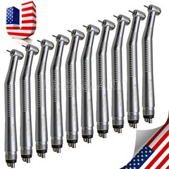 10 Pcs NSK Style Dental High Speed Handpiece Push Button Type 4 Hole fast HOT