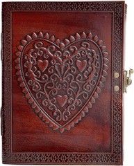 Handmade Leather Journal Notebook 8×6 with Lock Lined Pages Vintage Diary