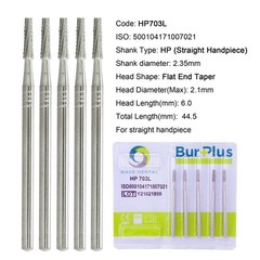 Wave Dental Burs HP 699 701 702 703L Carbide Burr Taper for Straight Handpiece