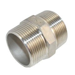 1.5 Inch Silver Hose Pipe Fitting Hex Reducing Nipple Male x Male Connection