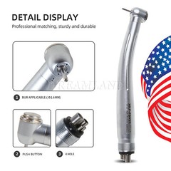 10pcs Dental High Speed Handpiece Standard Push Button Single Water Spray 4 Hole