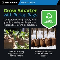Burlap Bags Wholesale Bulk (50) 24 x 40 – Sacks Potato Race Sandbags Home Depot