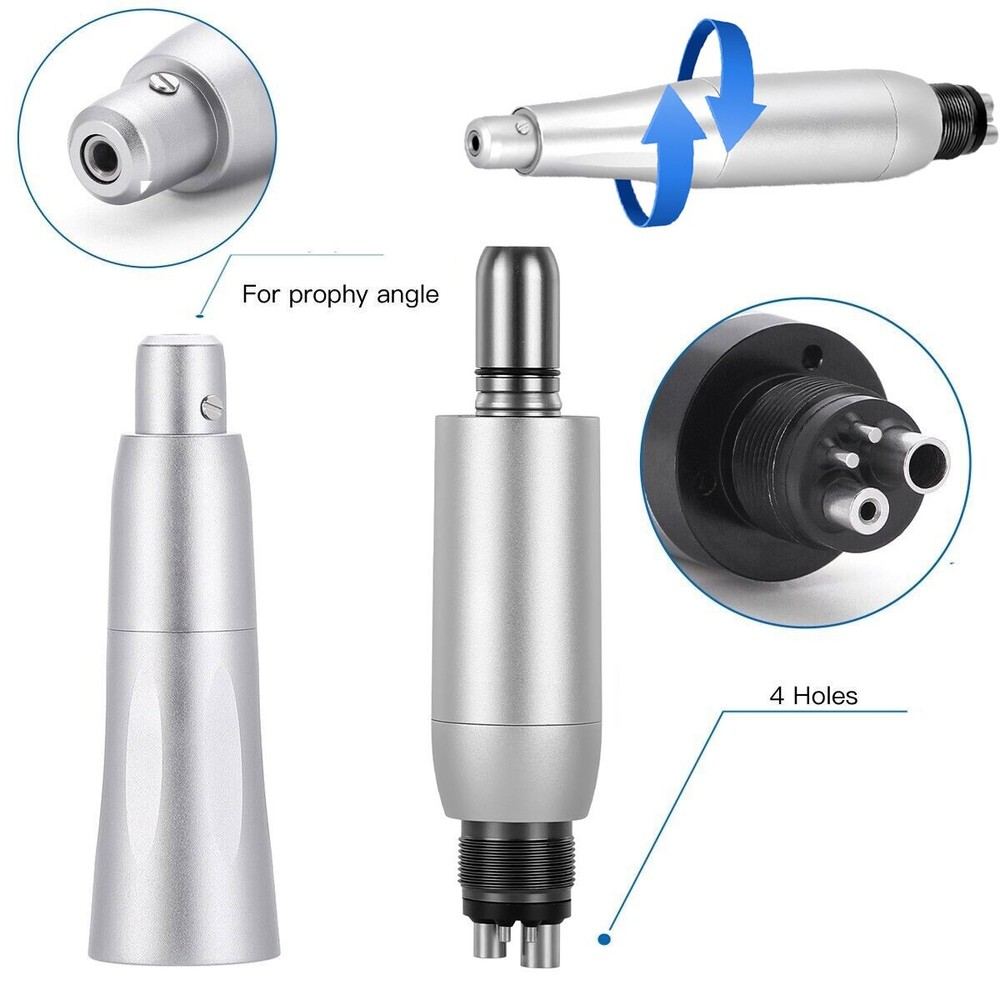 AZDENT Dental Hygiene Prophy Handpiece Air Motor 4 Holes &4:1 Straight Nose Cone