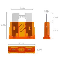 100 Pcs Standard Fuses Kit, Car Assortment Kit – Size (3A 5A…35A)Automotive