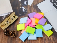 (24 Pads) Sticky Notes 1.5×2 inch, Blue,green,orange,pink,purple,red,yellow