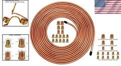 Upgraded Brake Line Tubing Kit – 25 Ft. of 3/16 Copper Coated Flexible Tube, …