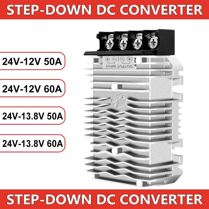 DC 24-36-48V to 12-13.8V 50-60A Step-down Converter Voltage Reducer Regulator