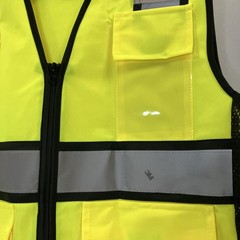Women’s 8-Pocket hi vis vest Saftey Green Yellow ANSI Compliant sz M Medium