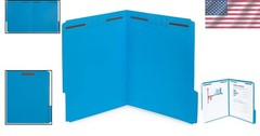 1/3 Cut Reinforced Tab Blue File Folders – 50 Count for Office & Medical Reports