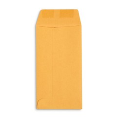 Blue Summit Supplies 500#7 Coin Envelopes, Gummed Seal, 28 lb Brown Kraft Coin E
