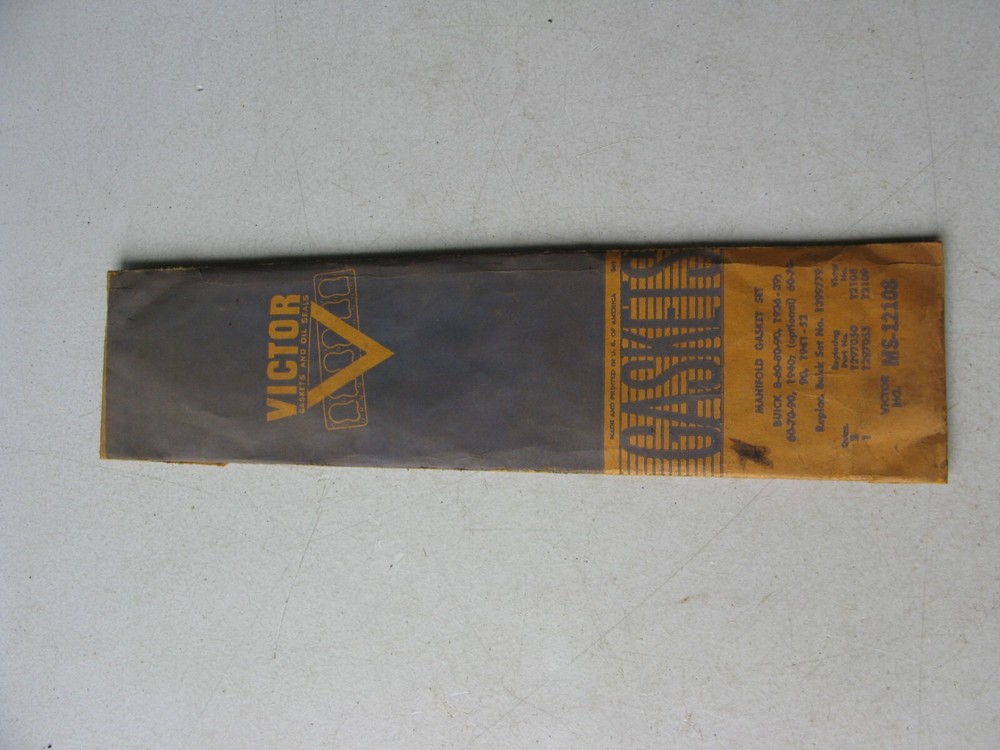 Vintage Victor Manifold Gasket Set for Buick 1936-1952 (MS-12108)