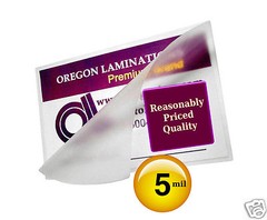 [500] 5 Mil Hot Laminating Pouches for 15-Up Cards 2-3/8 X 3-1/4 Clear