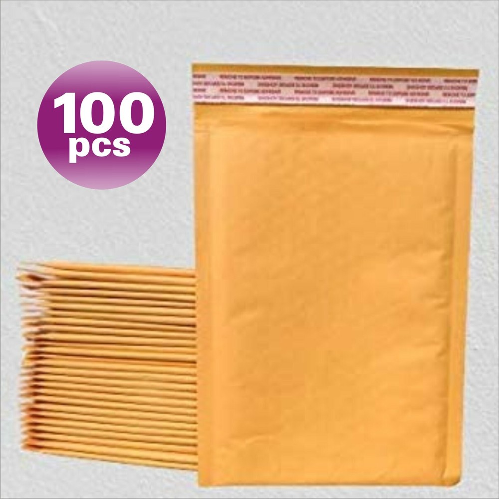 Fantasybuy® 100 #7 Kraft Bubble Padded Envelopes Mailers 14.25 X 19