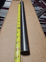 (Tag C63) 1.25″ Dia Titanium Round Rod x 16+” Inch Long 6AL4V-ELI Medical Grade