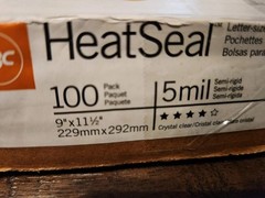 100 GBC HeatSeal 5 Mil Laminating Pouches Ibico Compatible 9″ X 11 1/2″ New