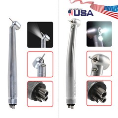 1-10* Fit Dental 45° Angle/Big Head Light E-generator Fiber Optic Handpiece