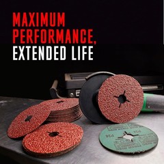 71878 Aluminum Oxide Resin Fiber Sanding Discs 5” x 7/8”, 36 Grit, 25 Pack