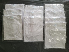 Lot of 10 Blank White Sublimation T-shirts 100% Polyester Unisex