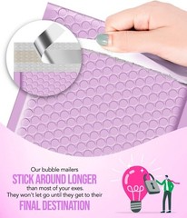 Durable Lavender Bubble Mailers 6×10 Inches – 100 Padded Self-Sealing Envelopes