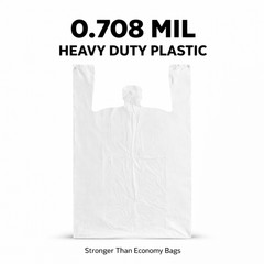 Bags Multi Purpose 17″ x 8″ X 29″ Plastic White Jumbo T-Shirt Shopping Grocery