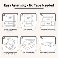 9″ x 6″ x 2″ White Corrugated Cardboard Shipping Boxes Set of 25, Heavy-Duty …
