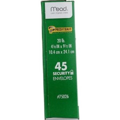 Press-it Seal-it No.10 Security Envelopes 4.125 x 9.5-Inches White 45 Count P…