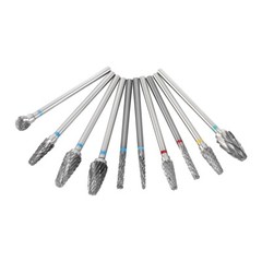 10Pc/kit Dental Lab Polishing Bur Drills Tungsten Steel Carbide Burs 2.35MM