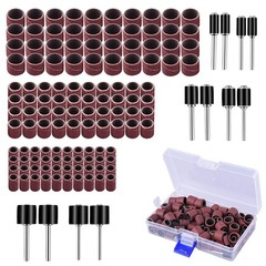AUSTOR Aluminum Oxide Sanding Drum Set with Free Box Including 120 Pieces…