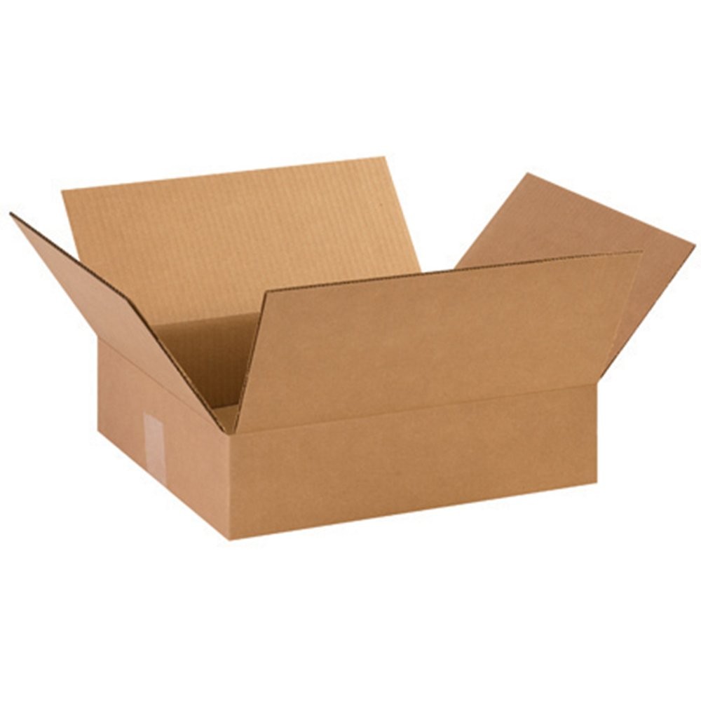 Shipping Boxes Flat 14.375″L x 12.5″W x 3.5″H 25-Pack – Corrugated Cardboard …