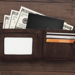 SENHAI 2 Pcs Business Card Holders, Professional Thumb-Drive Medium, black
