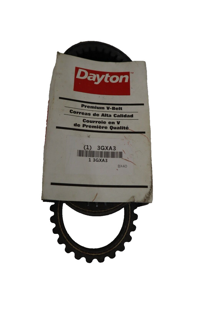 DAYTON Cogged V-Belt: BX40, 43 in Outside Lg, 0.656 in Top Wd, 13/32 in Thick