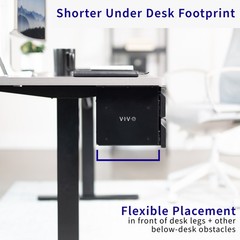 VIVO Black Dual Level 16″ Pull Out Under Desk Storage Drawer Set without Shell