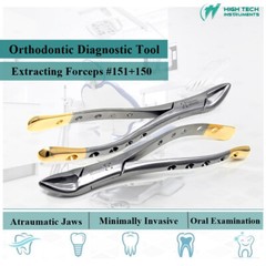 Dental Extracting Forceps 150s & 151s Surgical Tooth Extraction Tools Set of 2