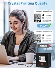 Phomemo M200 Label Maker, Bluetooth Thermal Printer, Android & iOS, Machine Only