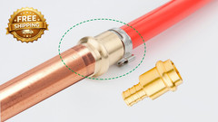 12 Pack 1/2″ Press Pro Press X 1/2″ PEX Adapter Crimp Fittings Brass Coupling