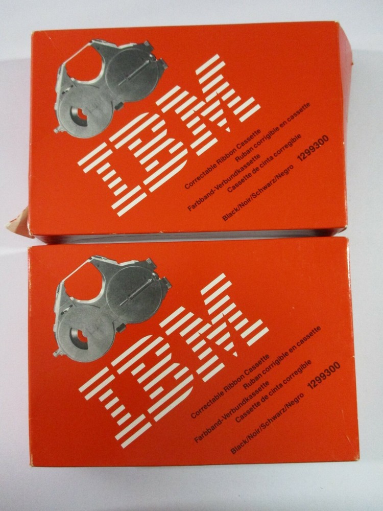 Lot of 2 IBM Correctable Ribbon Cassette for Typewriters – Black 1299300