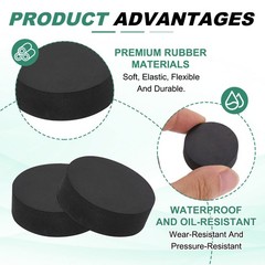 4Pcs 2-3/4″ (70mm x 10mm) Round Rubber Non Slip Furniture Pads