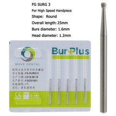 WAVE Dental Round Surgical Burs Carbide Bur High Speed Long FG / FG SURG 2 4 6 8