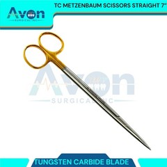 2PK – Premium TC Metzenbaum Scissors, Gold – German Steel, Sharp Cut Shears